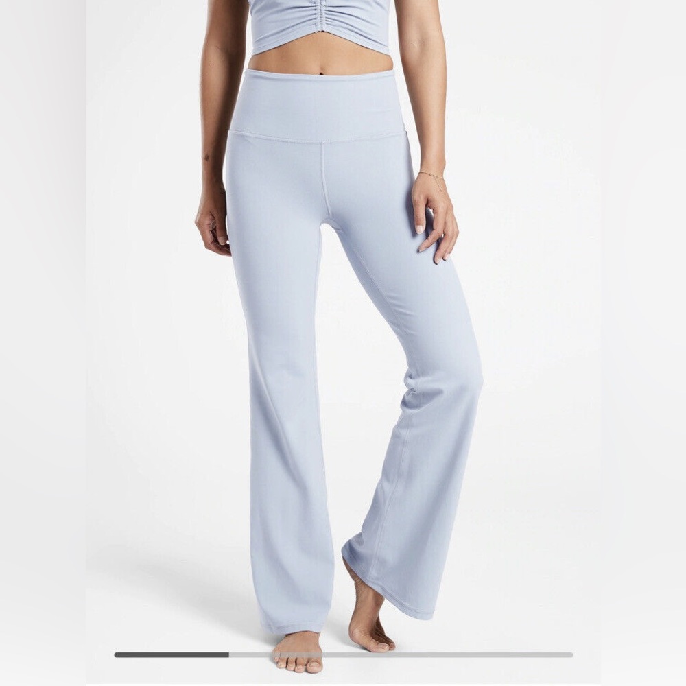 Athleta light blue elation flare leggings